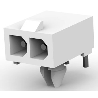 TE Connectivity Mini-Universal MATE-N-LOK Series Right Angle Through Hole PCB Header 2 Contacts 4.14 mm Pitch 1-770966-0