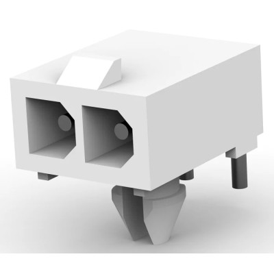 TE Connectivity Mini-Universal MATE-N-LOK Series Right Angle Through Hole PCB Header 2 Contacts 4.14 mm Pitch 1-770966-0