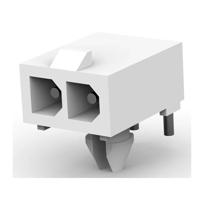 TE Connectivity Mini-Universal MATE-N-LOK Series Right Angle Through Hole PCB Header 2 Contacts 4.14 mm Pitch 1-770966-0