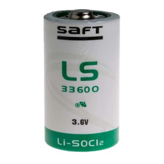 Saft Lithium Thionyl Chloride D Battery 3.6 V 17 Ah LS33600