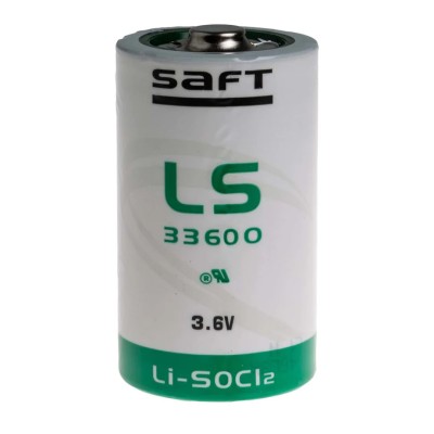 Saft Lithium Thionyl Chloride D Battery 3.6 V 17 Ah LS33600