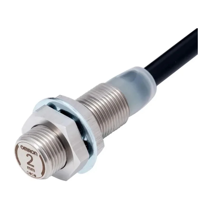 Omron Threaded Barrel Inductive Proximity Sensor M12 x 1, 30mm Length, PNP Output, 2mm Detection E2EW-X2B312 2M