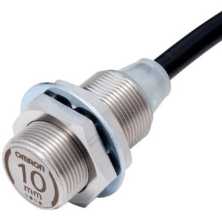 Omron Threaded Barrel Inductive Proximity Sensor M18 x 1 30 mm Length NPN Output 30 V DC 200 mA E2EW-X10C118 2M