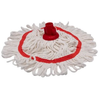 RS PRO Yarn Mop Head with Red Socket, Screw Fitting, 182g Dry Weight 201-9581