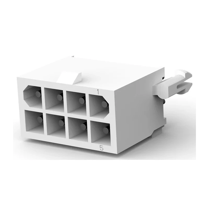 TE Connectivity Mini-Universal MATE-N-LOK Series Straight Through Hole PCB Header 8 Contacts 4.14 mm Pitch 2 Row 1-794065-0