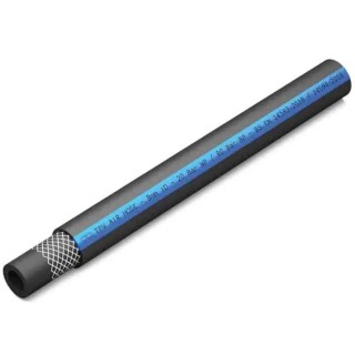 RS PRO Hose Pipe TPV Thermoplastic Elastomer 25m Length 20 bar Pressure Black Blue 21mm OD 12.7mm ID 202-0995