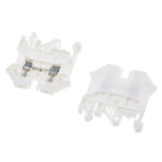 RS PRO DIN Rail Terminal Block White, 0.2mm² to 2.5mm², 1-Level, Screw Termination, 800V, 24A 501-613