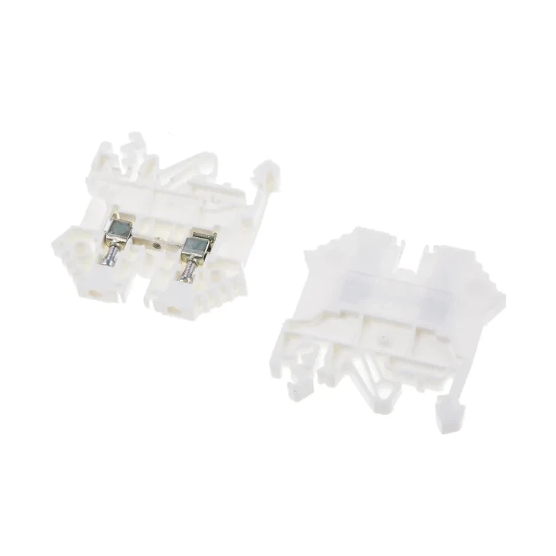 RS PRO DIN Rail Terminal Block White, 0.2mm² to 2.5mm², 1-Level, Screw Termination, 800V, 24A 501-613