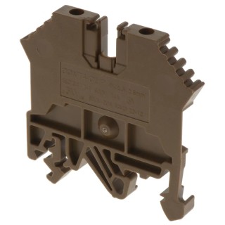RS PRO Feed Through Terminal Block Brown 0.2–2.5 mm² 1-Level Screw Termination 800V 24A 501-635