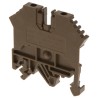RS PRO Feed Through Terminal Block Brown 0.2 - 2.5 mm² 1-Level Screw Termination 800V 24A 501-635