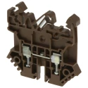 RS PRO Feed Through Terminal Block Brown 0.2–2.5 mm² 1-Level Screw Termination 800V 24A 501-635