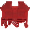 RS PRO DIN Rail Terminal Block Red, 0.2 to 4 mm² Cable CSA, 800 V, 32 A, 1-Level Screw Termination 501-673