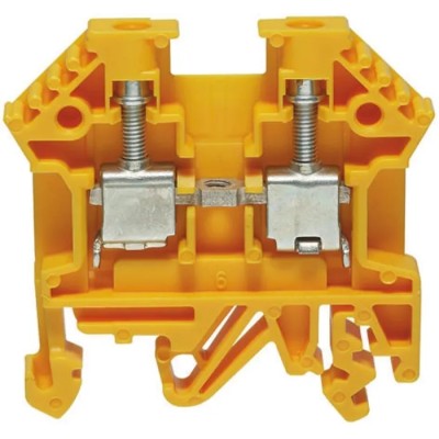 RS PRO DIN Rail Terminal Block Yellow, 0.2mm² to 4 mm² Wire Size, 32A Current Capacity 501-663