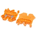 RS PRO DIN Rail Terminal Block Orange 0.2mm² to 2.5mm², 1-Level, 800V, 24A 501-730