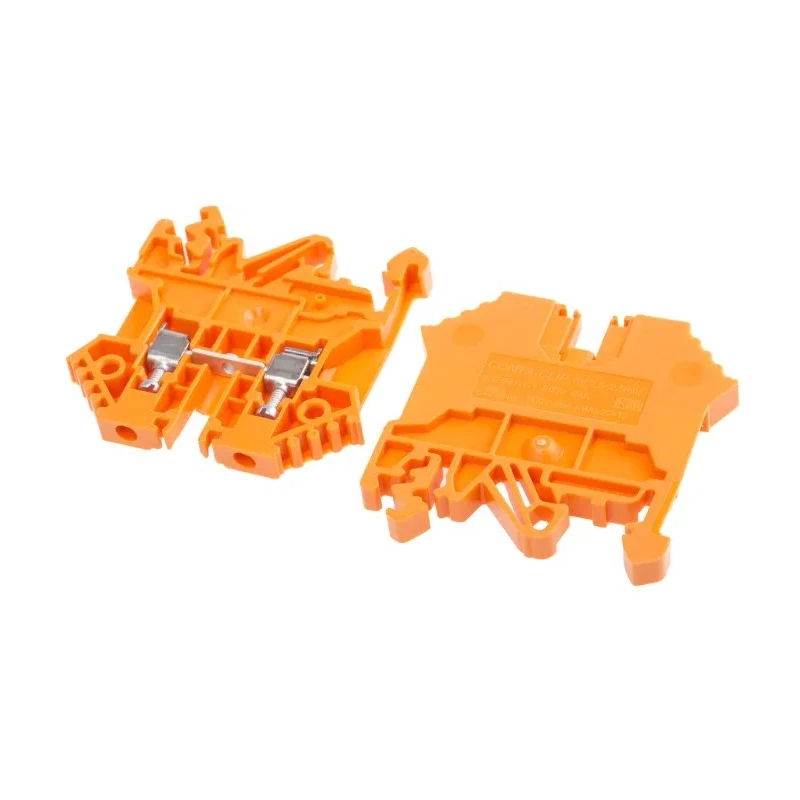 RS PRO DIN Rail Terminal Block Orange 0.2mm² to 2.5mm², 1-Level, 800V, 24A 501-730