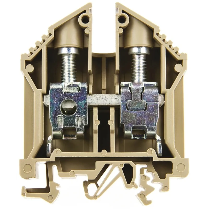 RS PRO DIN Rail Terminal Block Brown 2.5mm² to 35mm² 1-Level 800V 125A 501-724