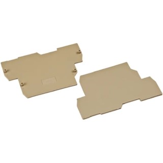 RS PRO End Plate for Use with DIN Rail Terminal Model 501-796, Polyamide 66 Material, Beige, RoHS Compliant 501-796