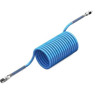 RS PRO 2.5 m Blue Polyamide Recoil Hose, Oil Resistant, Operating Temperature -40°C to 80°C 202-0926