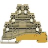 RS PRO 3-Way Earth Block, 2.5mm² Cable CSA, 2.5AWG Wire, Screw Termination, Polyamide Housing, Beige, 400V, 24A 501-887
