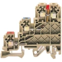 RS PRO DIN Rail Terminal Block Red, 0.2mm² to 2.5mm² Cable CSA, 3-Level, 24V DC, 24A 501-893