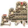 RS PRO DIN Rail Terminal Block Red, 0.2mm² to 2.5mm² Cable CSA, 3-Level, 24V DC, 24A 501-893
