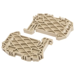 RS PRO End Stop for Use with DIN Rail Terminal Blocks Beige Polyamide 66 501-938