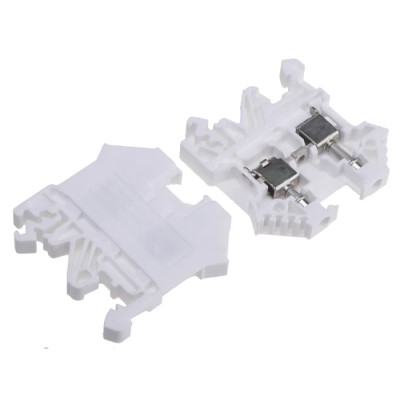 RS PRO DIN Rail Terminal Block White 0.2 to 4 mm² 1-Level Screw Termination 32A 800V 501-932