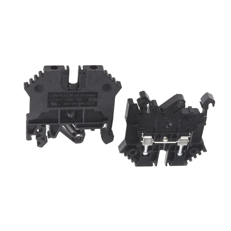 RS PRO DIN Rail Terminal Block Black, 0.2mm² to 2.5mm² Cable Size, 24A, 800V, 1-Level 501-976