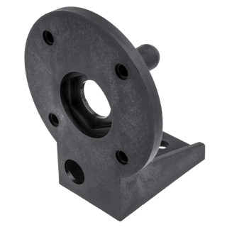 Werma KombiSIGN 50 Series Tube Mounting Bracket Wall Mount Black 70mm Base Diameter 57mm Height 960.000.01