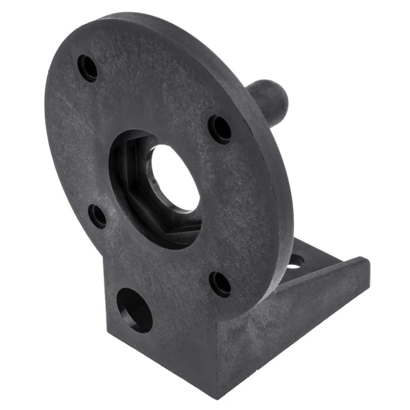 Werma KombiSIGN 50 Series Tube Mounting Bracket Wall Mount Black 70mm Base Diameter 57mm Height 960.000.01