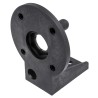 Werma KombiSIGN 50 Series Tube Mounting Bracket Wall Mount Black 70mm Base Diameter 57mm Height 960.000.01