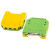 RS PRO 2-Way Earth Terminal Block, Yellow Green Nylon Housing, Screw Termination, 4mm², 0.2AWG to 4AWG 250V 16A 501-815