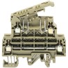 RS PRO Feed Through Terminal Block Beige, 2-Level Fused, Screw, 6.3A, 500V, 22 to 12 AWG, Model 501-843