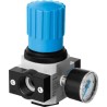 Festo D Series Pneumatic Regulator G 1/8, Die Cast Zinc, Nitrile Rubber, 0.5 to 12 Bar, Model LR-1/8-D-MINI