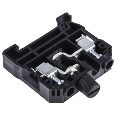 RS PRO Fused DIN Rail Terminal Black 0.5mm² to 10 mm² Screw Termination 400V 10A 501-837