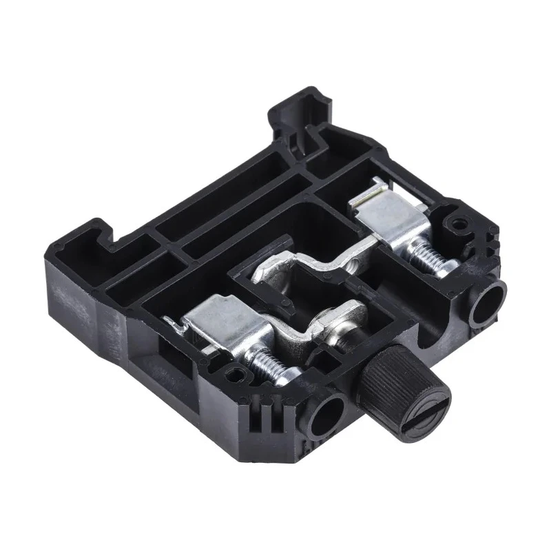 RS PRO Fused DIN Rail Terminal Black 0.5mm² to 10 mm² Screw Termination 400V 10A 501-837