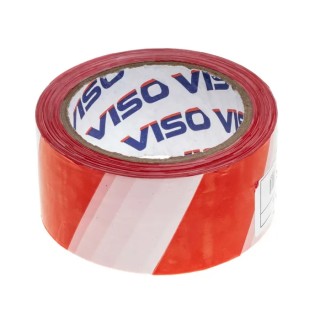 RS PRO High Density Polyethylene Red and White Barrier Tape 50mm x 100m 0.02mm Thickness 503-714