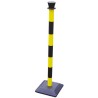 RS PRO Black Yellow Polyvinyl Chloride Barrier Post Kit with Weighted Base 1m Height, Diameter 50mm 503-732