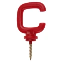 RS PRO Red Barrier and Stanchion Hook Polypropylene Model 503-782