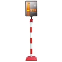 RS PRO Safety Barrier Post Red, White Polyvinyl Chloride 1.3m Height 280mm Width 503-758