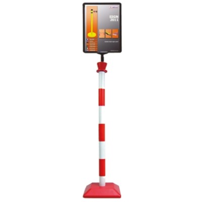RS PRO Safety Barrier Post Red, White Polyvinyl Chloride 1.3m Height 280mm Width 503-758