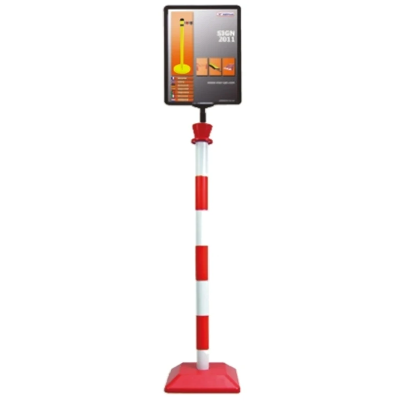 RS PRO Safety Barrier Post Red, White Polyvinyl Chloride 1.3m Height 280mm Width 503-758