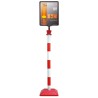 RS PRO Safety Barrier Post Red, White Polyvinyl Chloride 1.3m Height 280mm Width 503-758