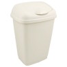 RS PRO 50L White Plastic Waste Bin with Flip Lid 665x380x305mm 356-4709