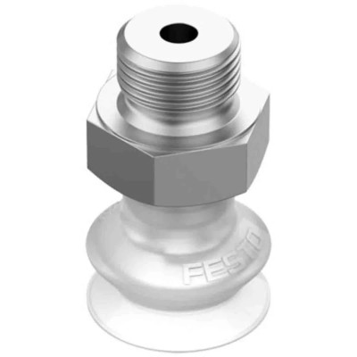 Festo 15 mm Silicone Suction Cup with G 1/8 Vacuum Port, 8.5N Holding Force VASB-15-1/8-SI-B