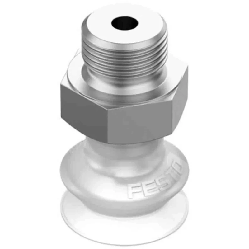 Festo 15 mm Silicone Suction Cup with G 1/8 Vacuum Port, 8.5N Holding Force VASB-15-1/8-SI-B