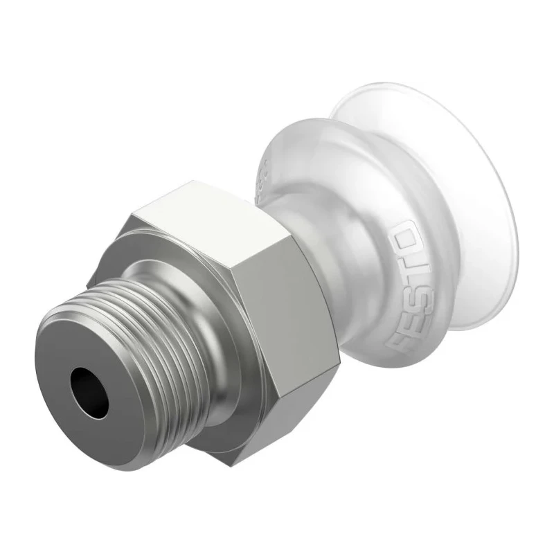 Festo 15 mm Silicone Suction Cup with G 1/8 Vacuum Port, 8.5N Holding Force VASB-15-1/8-SI-B