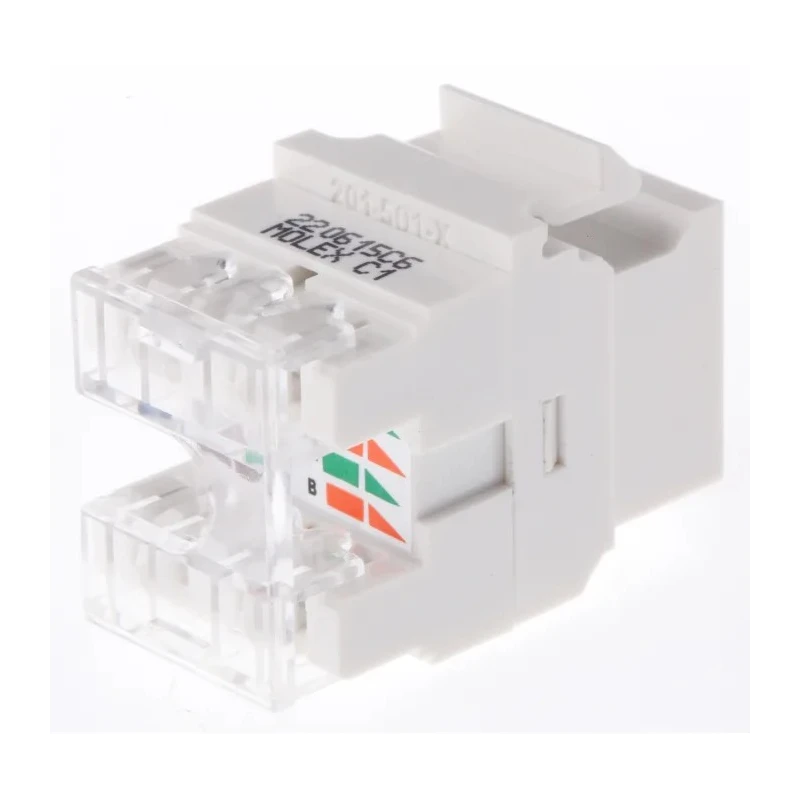 Molex CES Jack KSJ Cat6 RJ45 8 Port UTP Shielding Network Accessory KSJ-00033-02