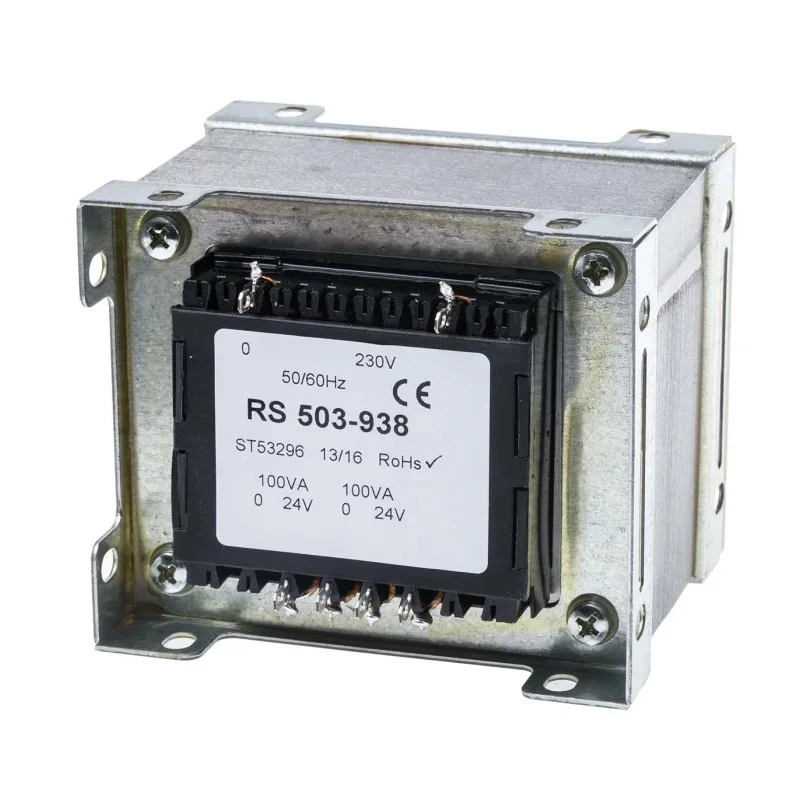 Walsall Transformers 200 VA 2 Output Chassis Mount Transformer, 230 V AC Primary, 24 V AC Secondary, IECBSEN 615584 503-938