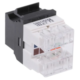 Molex CES Jack KSJ Cat5e RJ45 8 Port UTP Shielding Network Accessory KSJ-00032-BK